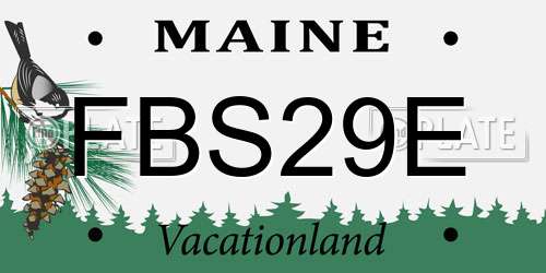 FBS29E Maine License Plate