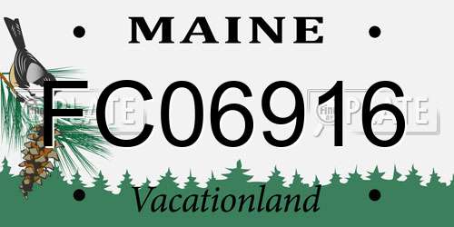 FC06916 Maine License Plate