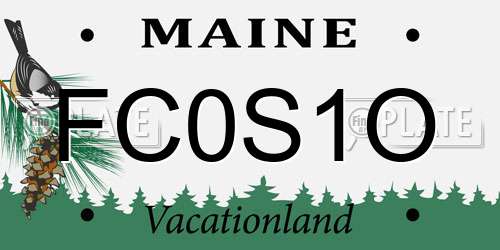 FC0S1O Maine License Plate