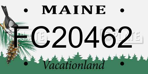 FC20462 Maine License Plate