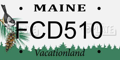 FCD510 Maine License Plate