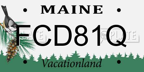 FCD81Q Maine License Plate