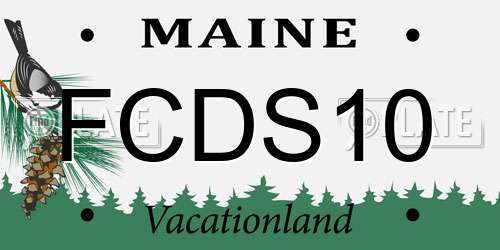 FCDS10 Maine License Plate