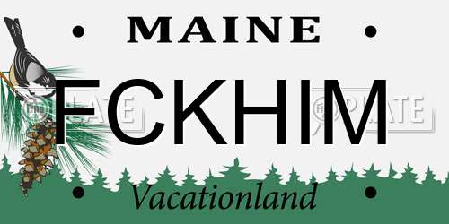 FCKHIM Maine License Plate