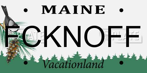 FCKNOFF Maine License Plate