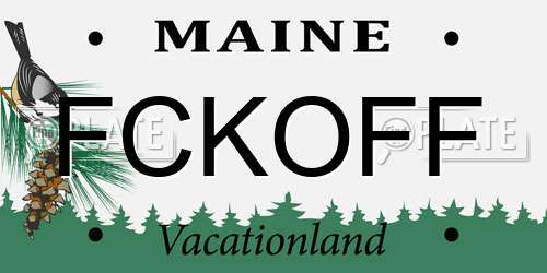 FCKOFF Maine License Plate