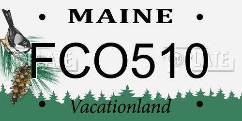 FCO510 Maine License Plate