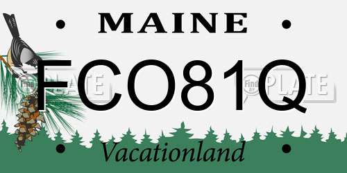 FCO81Q Maine License Plate