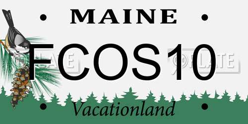 FCOS10 Maine License Plate