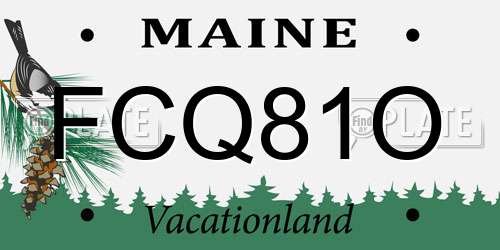 FCQ81O Maine License Plate