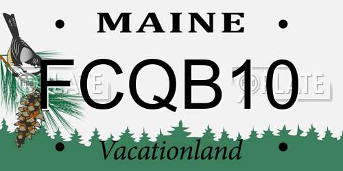 FCQB10 Maine License Plate