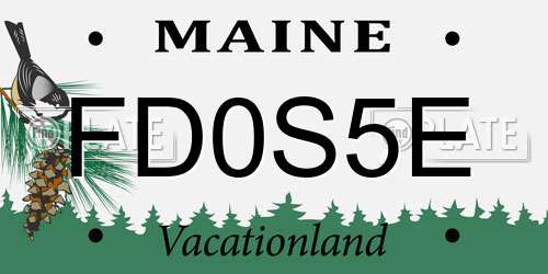 FD0S5E Maine License Plate
