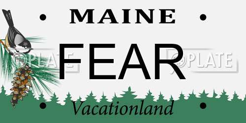 FEAR Maine License Plate