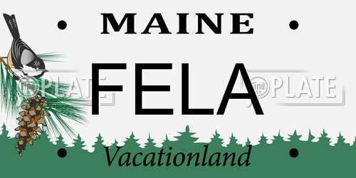 FELA Maine License Plate