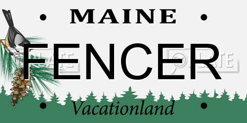 FENCER Maine License Plate