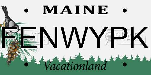 FENWYPK Maine License Plate