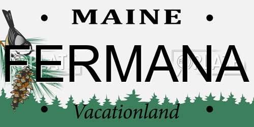 FERMANA Maine License Plate