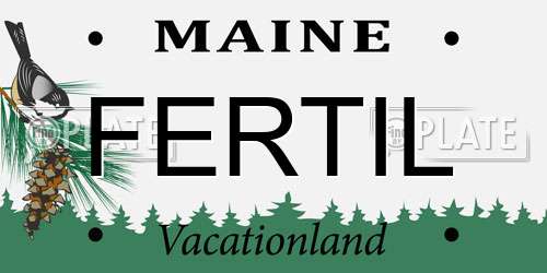FERTIL Maine License Plate