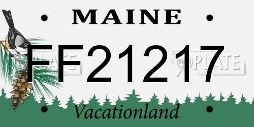 FF21217 Maine License Plate