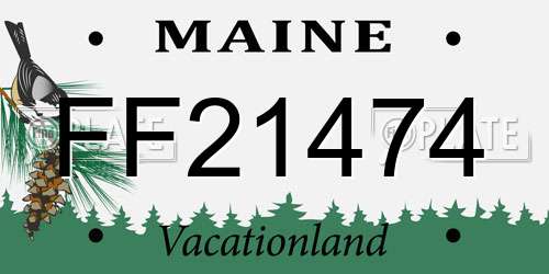 FF21474 Maine License Plate