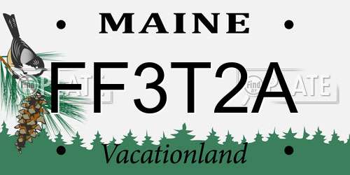 FF3T2A Maine License Plate