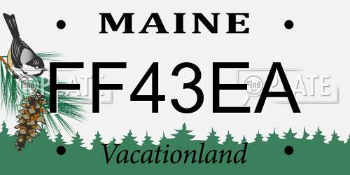 FF43EA Maine License Plate