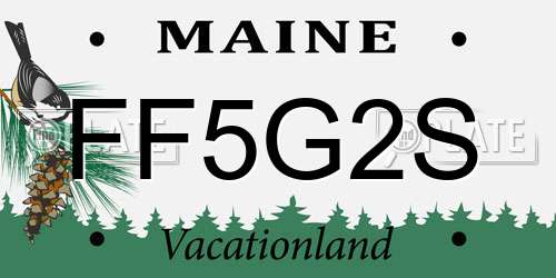 FF5G2S Maine License Plate