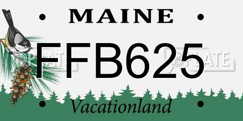 FFB625 Maine License Plate
