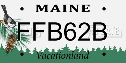 FFB62B Maine License Plate