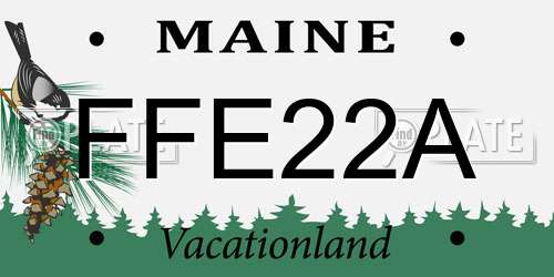 FFE22A Maine License Plate