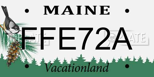 FFE72A Maine License Plate