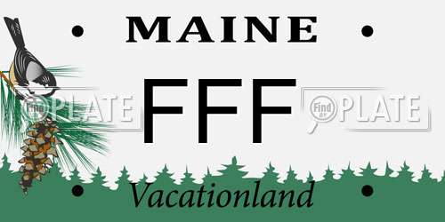 FFF Maine License Plate
