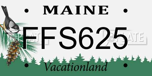 FFS625 Maine License Plate