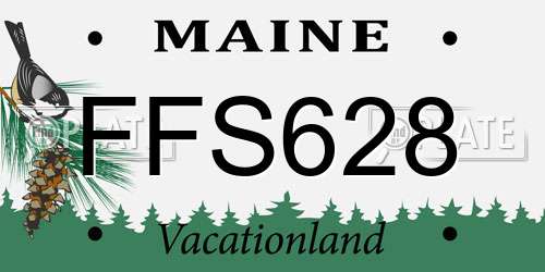 FFS628 Maine License Plate