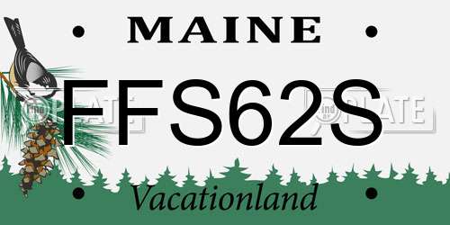 FFS62S Maine License Plate