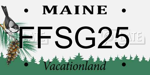 FFSG25 Maine License Plate