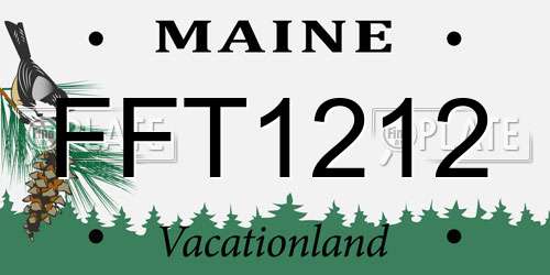 FFT1212 Maine License Plate