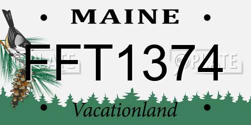 FFT1374 Maine License Plate
