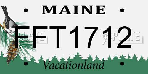 FFT1712 Maine License Plate