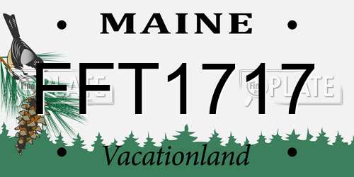 FFT1717 Maine License Plate