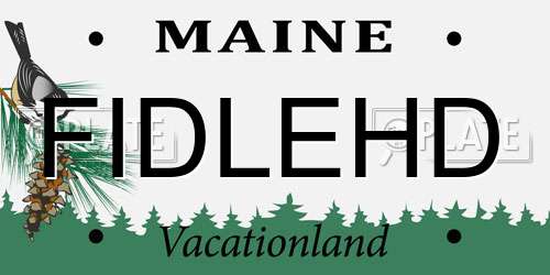 FIDLEHD Maine License Plate