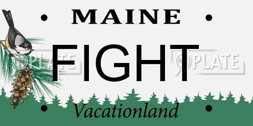 FIGHT Maine License Plate
