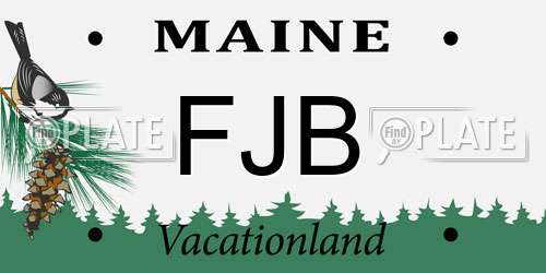 FJB Maine License Plate