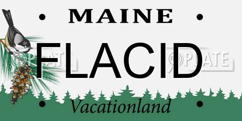 FLACID Maine License Plate