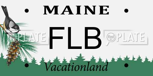FLB Maine License Plate
