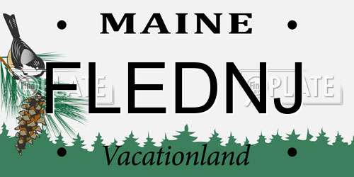 FLEDNJ Maine License Plate