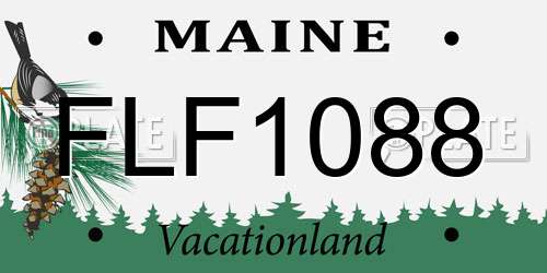 FLF1088 Maine License Plate
