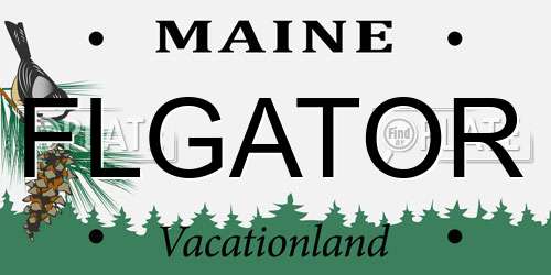 FLGATOR Maine License Plate