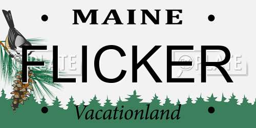 FLICKER Maine License Plate