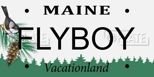 FLYBOY Maine License Plate